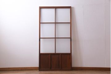 レトロ家具　趣のある昭和レトロなガラス戸(引き戸、建具)(R-037471)