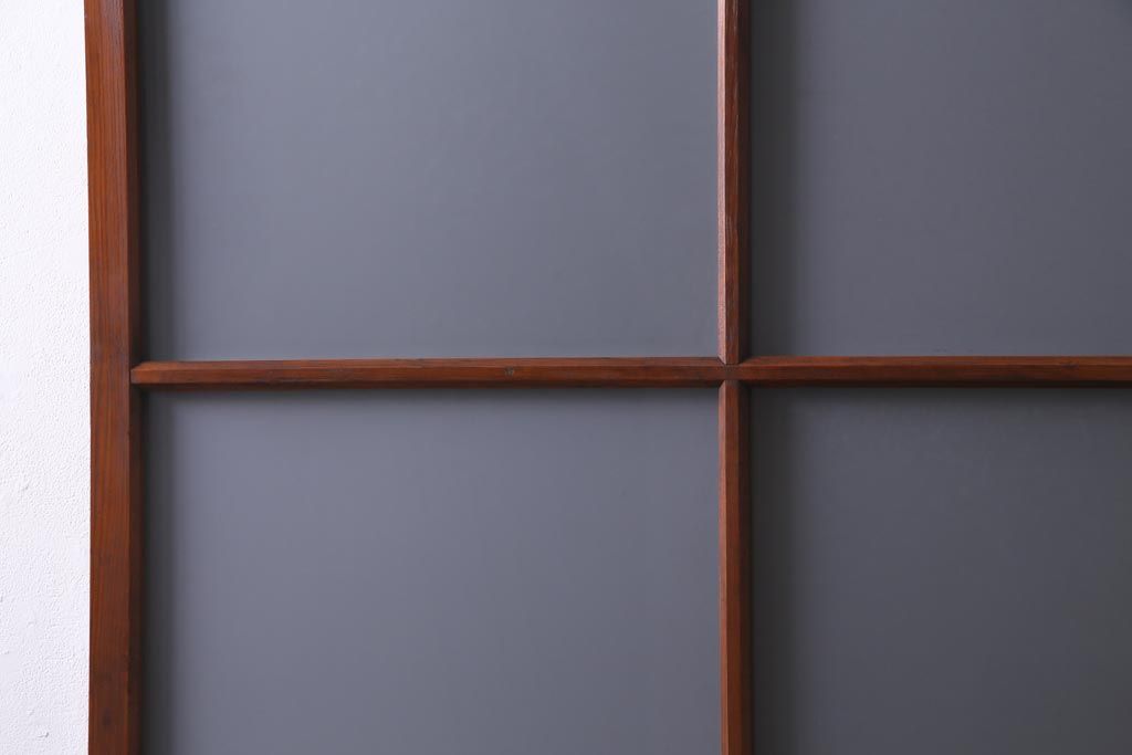 レトロ家具　趣のある昭和レトロなガラス戸(引き戸、建具)(R-037471)