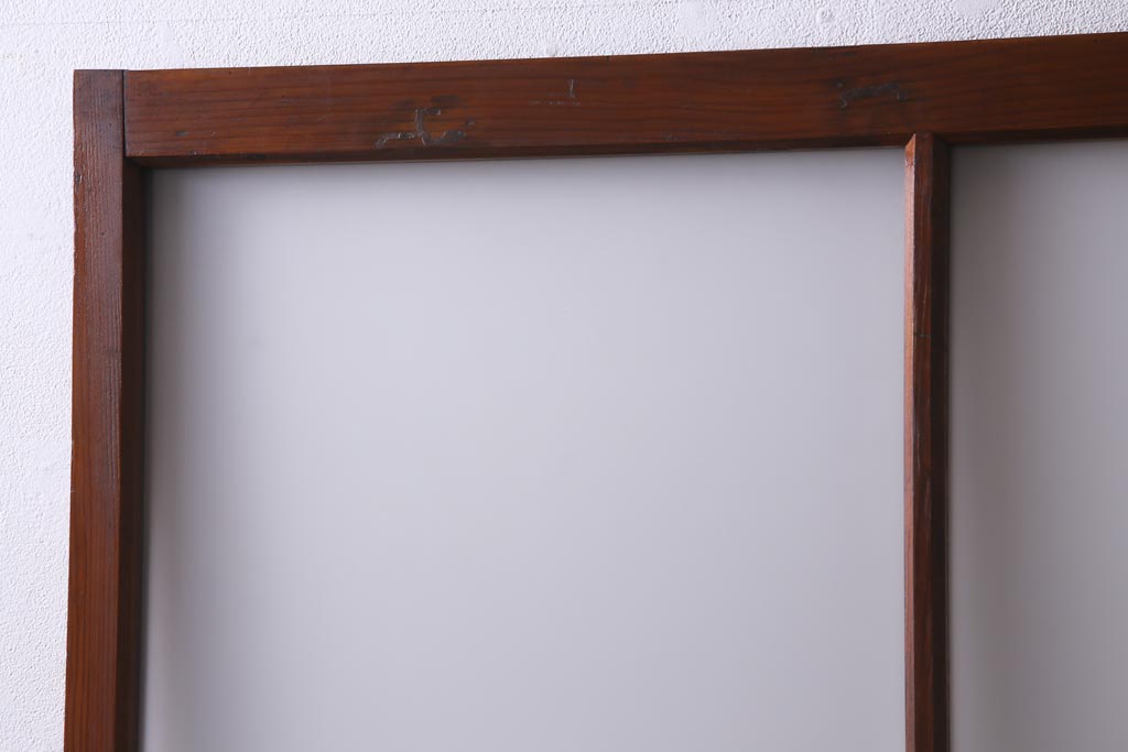 レトロ家具　趣のある昭和レトロなガラス戸(引き戸、建具)(R-037471)