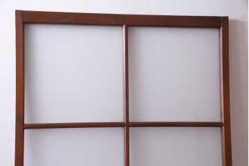 レトロ家具　趣のある昭和レトロなガラス戸(引き戸、建具)(R-037471)