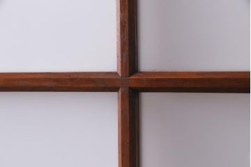 レトロ家具　趣のある昭和レトロなガラス戸(引き戸、建具)(R-037471)