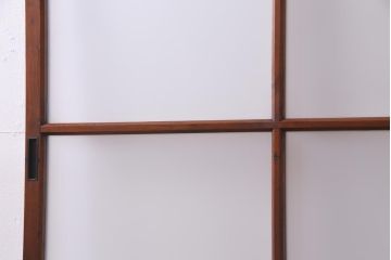 レトロ家具　趣のある昭和レトロなガラス戸(引き戸、建具)(R-037471)