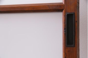 レトロ家具　趣のある昭和レトロなガラス戸(引き戸、建具)(R-037471)