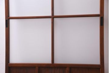 レトロ家具　趣のある昭和レトロなガラス戸(引き戸、建具)(R-037471)