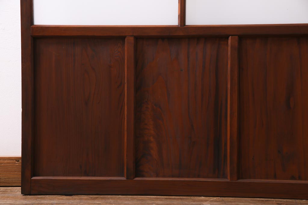 レトロ家具　趣のある昭和レトロなガラス戸(引き戸、建具)(R-037471)