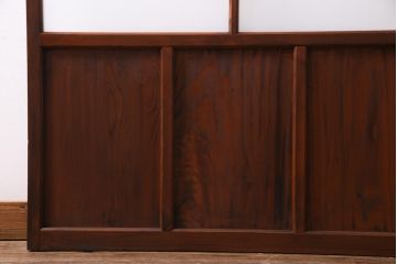 レトロ家具　趣のある昭和レトロなガラス戸(引き戸、建具)(R-037471)