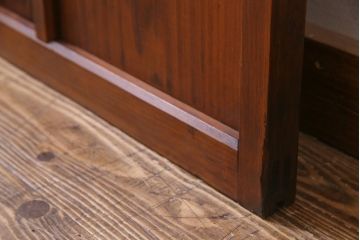 レトロ家具　趣のある昭和レトロなガラス戸(引き戸、建具)(R-037471)