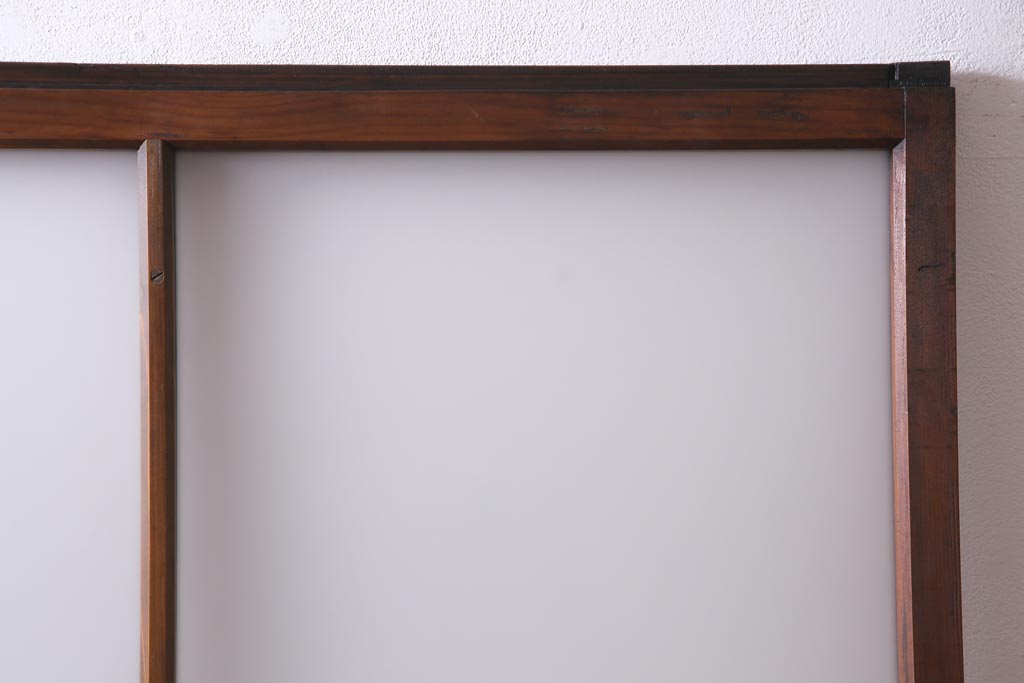 レトロ家具　趣のある昭和レトロなガラス戸(引き戸、建具)(R-037471)