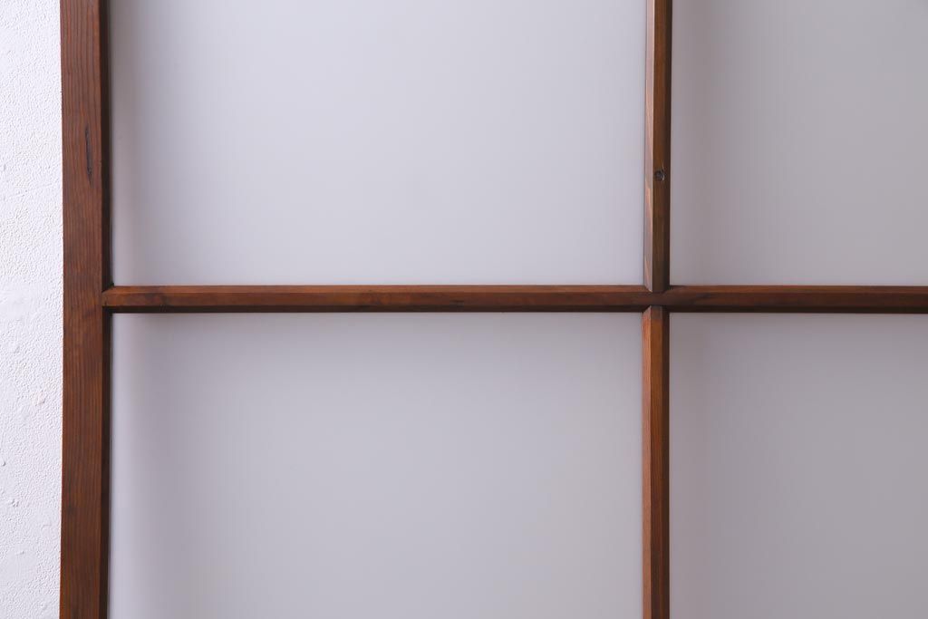 レトロ家具　趣のある昭和レトロなガラス戸(引き戸、建具)(R-037471)