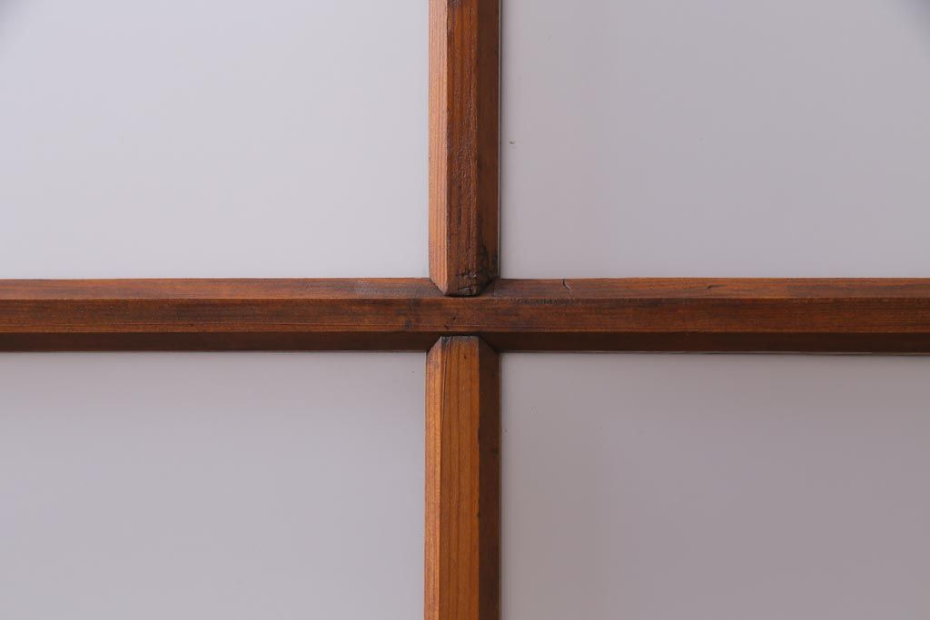 レトロ家具　趣のある昭和レトロなガラス戸(引き戸、建具)(R-037471)