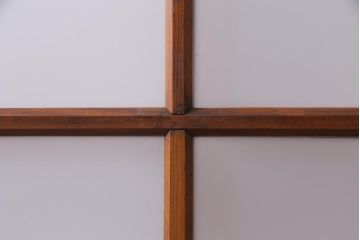 レトロ家具　趣のある昭和レトロなガラス戸(引き戸、建具)(R-037471)