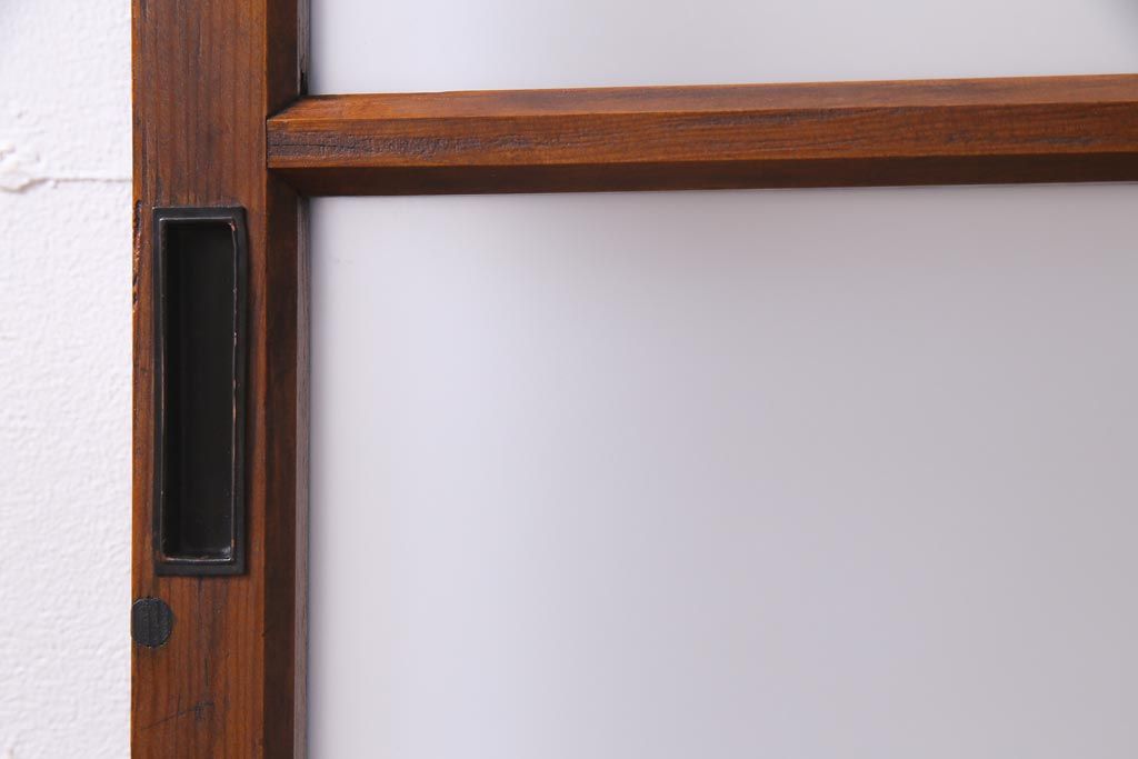 レトロ家具　趣のある昭和レトロなガラス戸(引き戸、建具)(R-037471)