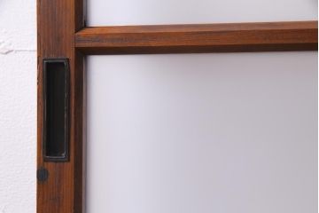 レトロ家具　趣のある昭和レトロなガラス戸(引き戸、建具)(R-037471)