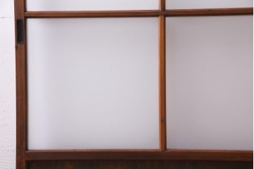 レトロ家具　趣のある昭和レトロなガラス戸(引き戸、建具)(R-037471)