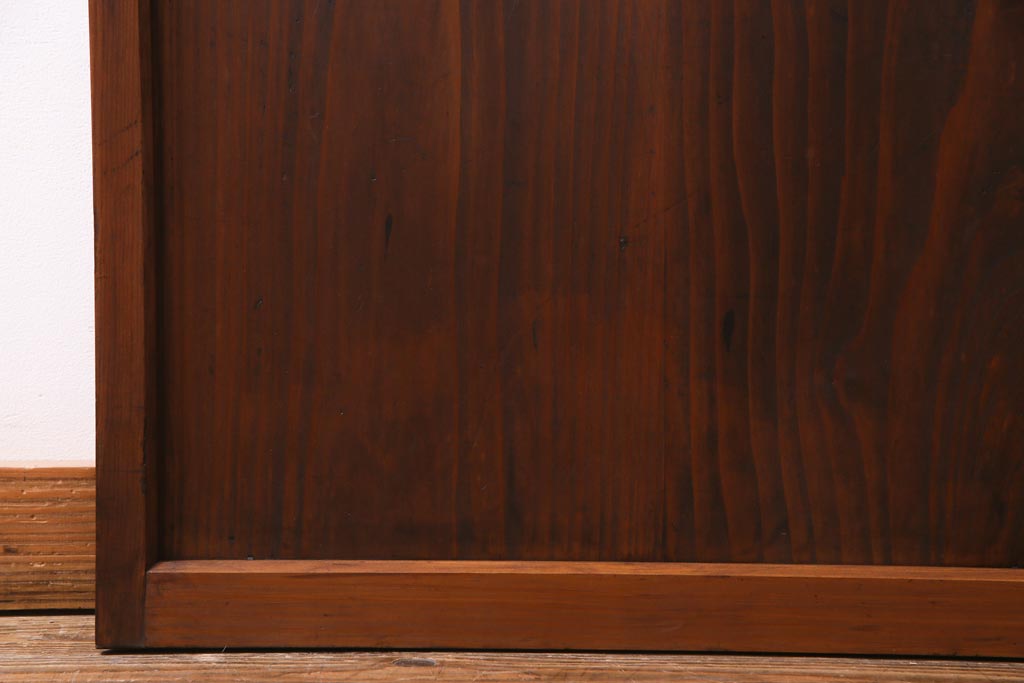 レトロ家具　趣のある昭和レトロなガラス戸(引き戸、建具)(R-037471)