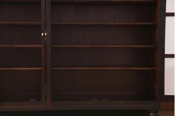 当店リメイク　民芸家具　北海道民芸家具　天板・丸脚付リメイクキャビネット(サイドボード、収納棚)(R-037473)