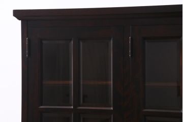 当店リメイク　民芸家具　北海道民芸家具　天板・丸脚付リメイクキャビネット(サイドボード、収納棚)(R-037473)