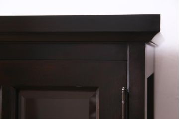 当店リメイク　民芸家具　北海道民芸家具　天板・丸脚付リメイクキャビネット(サイドボード、収納棚)(R-037473)