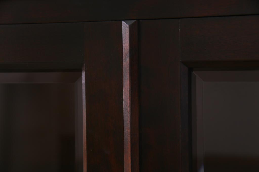 当店リメイク　民芸家具　北海道民芸家具　天板・丸脚付リメイクキャビネット(サイドボード、収納棚)(R-037473)