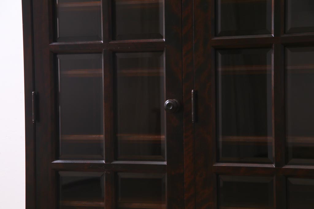 当店リメイク　民芸家具　北海道民芸家具　天板・丸脚付リメイクキャビネット(サイドボード、収納棚)(R-037473)