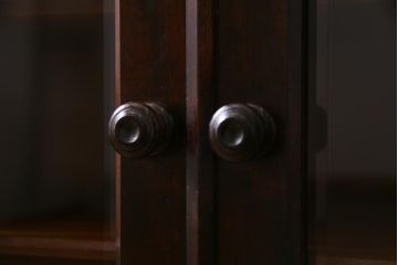 当店リメイク　民芸家具　北海道民芸家具　天板・丸脚付リメイクキャビネット(サイドボード、収納棚)(R-037473)