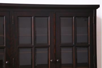 当店リメイク　民芸家具　北海道民芸家具　天板・丸脚付リメイクキャビネット(サイドボード、収納棚)(R-037473)