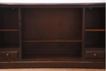 中古　北海道民芸家具　HM135　シックな雰囲気漂うサイドボード(リビングボード、キャビネット、収納棚)(定価約27万円)(R-037474)