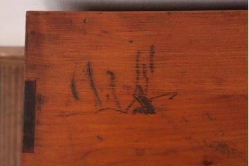 アンティーク家具　和製アンティーク　ヒノキ材の味わいが魅力的な小引き出し(小物収納)(R-037476)