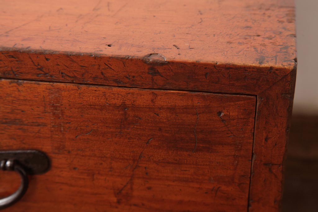 アンティーク家具　和製アンティーク　ヒノキ材の味わいが魅力的な小引き出し(小物収納)(R-037476)