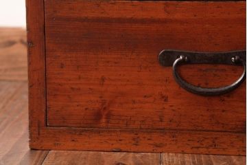 アンティーク家具　和製アンティーク　ヒノキ材の味わいが魅力的な小引き出し(小物収納)(R-037476)