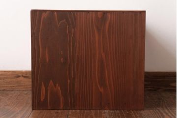 アンティーク家具　和製アンティーク　ヒノキ材の味わいが魅力的な小引き出し(小物収納)(R-037476)