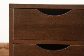 アンティーク家具　和製アンティーク　ラワン材　レトロでシンプルな小引き出し(小物収納)(R-037477)