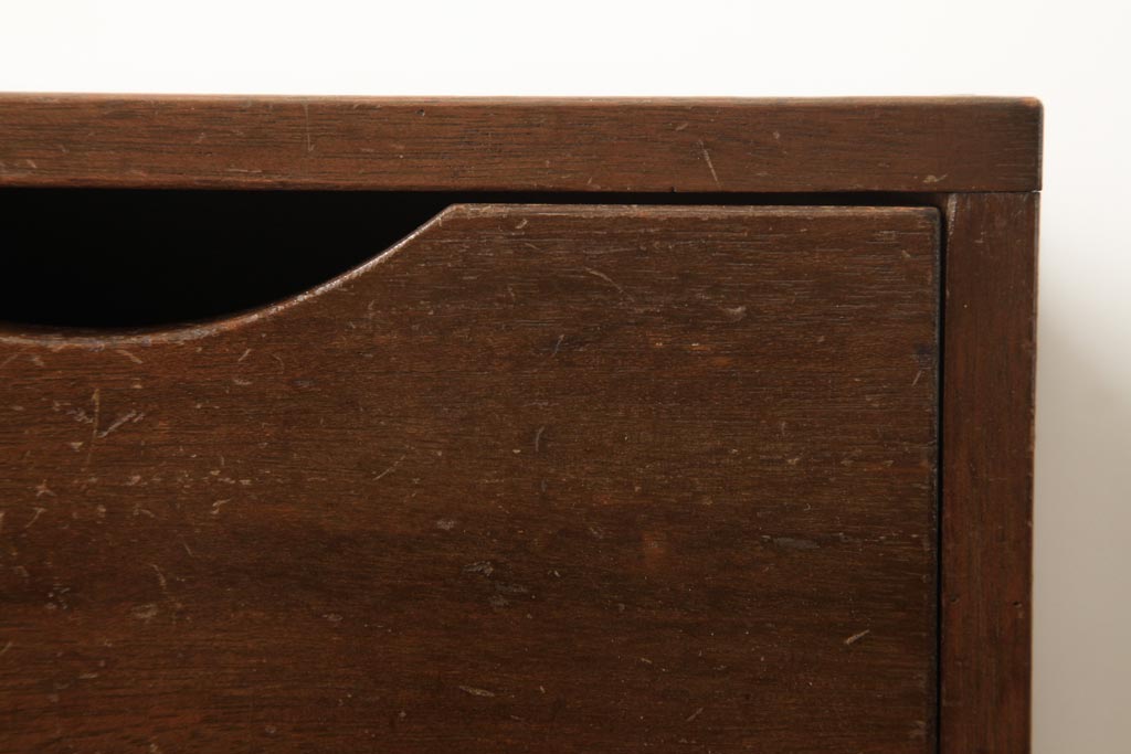 アンティーク家具　和製アンティーク　ラワン材　レトロでシンプルな小引き出し(小物収納)(R-037477)