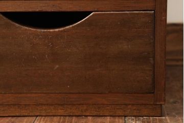 アンティーク家具　和製アンティーク　ラワン材　レトロでシンプルな小引き出し(小物収納)(R-037477)