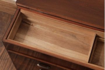 アンティーク家具　和製アンティーク　桑材貼り　上品でレトロな裁縫箱(小引き出し、小物収納)(R-037478)