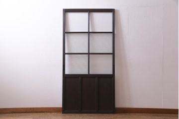 アンティーク家具　ダイヤガラスがおしゃれなレトロシックに合うガラス戸1枚(引き戸、建具)(R-037479)