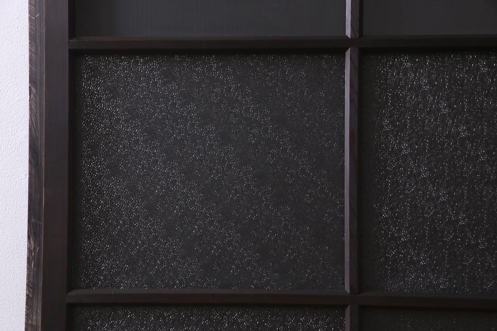 アンティーク家具　ダイヤガラスがおしゃれなレトロシックに合うガラス戸1枚(引き戸、建具)(R-037479)