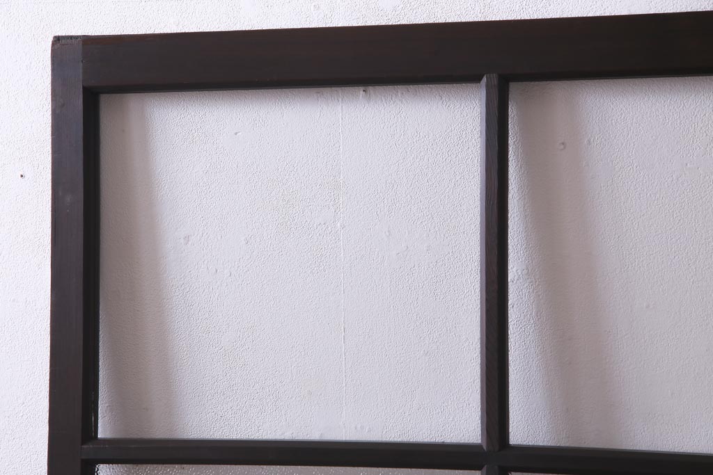 アンティーク家具　ダイヤガラスがおしゃれなレトロシックに合うガラス戸1枚(引き戸、建具)(R-037479)