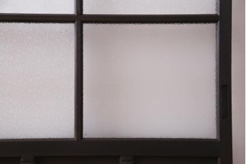 アンティーク家具　ダイヤガラスがおしゃれなレトロシックに合うガラス戸1枚(引き戸、建具)(R-037479)