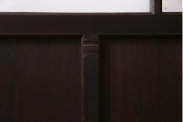 アンティーク家具　ダイヤガラスがおしゃれなレトロシックに合うガラス戸1枚(引き戸、建具)(R-037479)