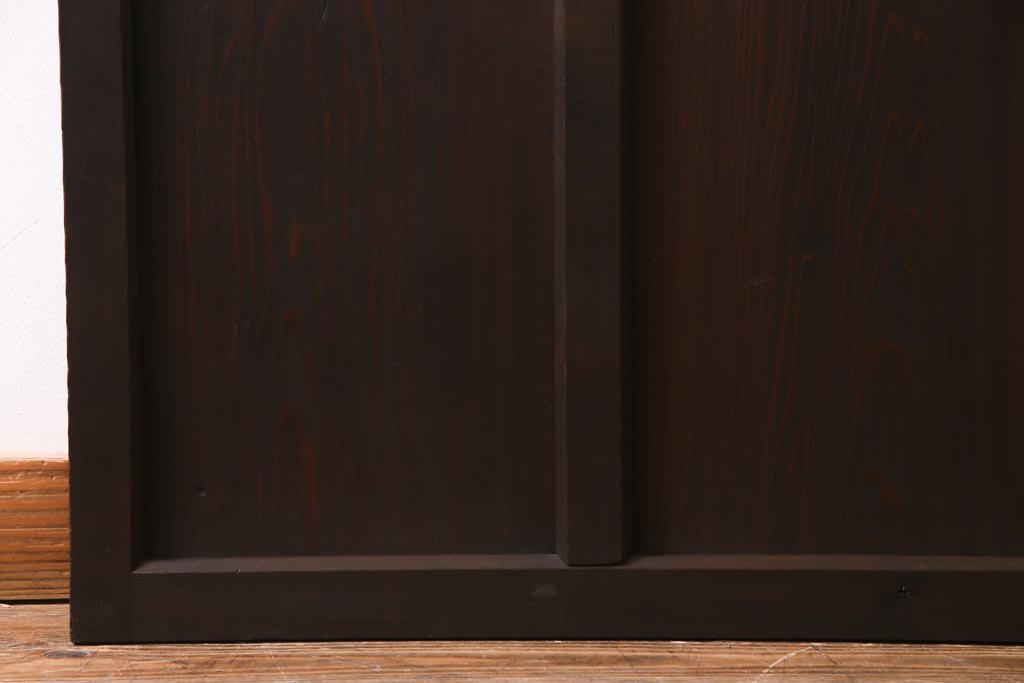 アンティーク家具　ダイヤガラスがおしゃれなレトロシックに合うガラス戸1枚(引き戸、建具)(R-037479)