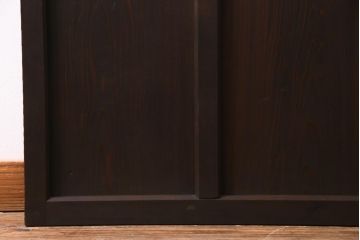 アンティーク家具　ダイヤガラスがおしゃれなレトロシックに合うガラス戸1枚(引き戸、建具)(R-037479)