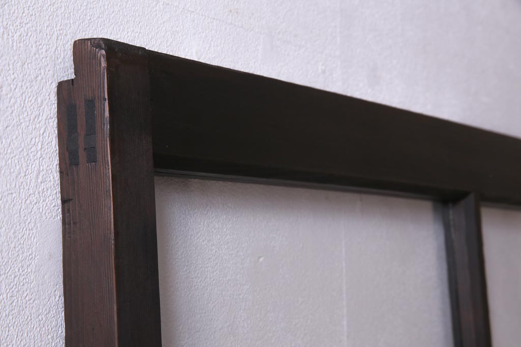 アンティーク家具　ダイヤガラスがおしゃれなレトロシックに合うガラス戸1枚(引き戸、建具)(R-037479)