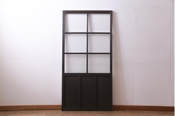 アンティーク家具　ダイヤガラスがおしゃれなレトロシックに合うガラス戸1枚(引き戸、建具)(R-037479)