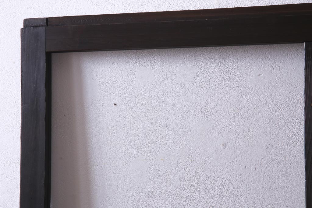 アンティーク家具　ダイヤガラスがおしゃれなレトロシックに合うガラス戸1枚(引き戸、建具)(R-037479)