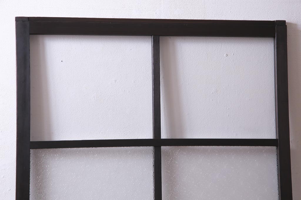 アンティーク家具　ダイヤガラスがおしゃれなレトロシックに合うガラス戸1枚(引き戸、建具)(R-037479)