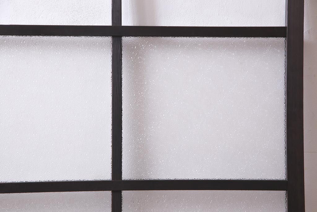 アンティーク家具　ダイヤガラスがおしゃれなレトロシックに合うガラス戸1枚(引き戸、建具)(R-037479)