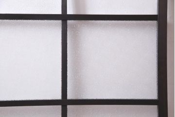 アンティーク家具　ダイヤガラスがおしゃれなレトロシックに合うガラス戸1枚(引き戸、建具)(R-037479)