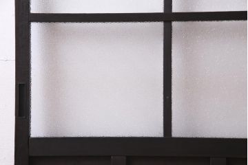 アンティーク家具　ダイヤガラスがおしゃれなレトロシックに合うガラス戸1枚(引き戸、建具)(R-037479)
