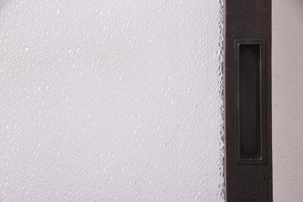 アンティーク家具　ダイヤガラスがおしゃれなレトロシックに合うガラス戸1枚(引き戸、建具)(R-037479)